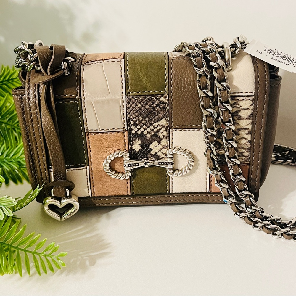 BRIGHTON Small Flap Bag with Patchwork Pattern NWT - Picture 14 of 15